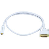 Monoprice 5998 3ft 32AWG Mini DisplayPort to DVI Cable - White