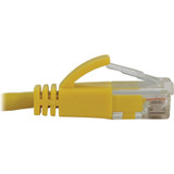 Tripp Lite N261-S02-YW Cat6a 10G Snagless Molded Slim UTP Ethernet Cable (RJ45 M/M), PoE, Yellow, 2 ft. (0.6 m)