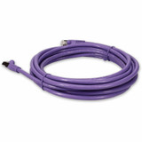 AddOn ADD-12FCAT6S-PE 12ft RJ-45 (Male) to RJ-45 (Male) Purple Cat6 Straight Shielded Twisted Pair PVC Copper Patch Cable