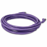 AddOn ADD-12FCAT6S-PE 12ft RJ-45 (Male) to RJ-45 (Male) Purple Cat6 Straight Shielded Twisted Pair PVC Copper Patch Cable