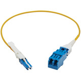 Tripp Lite N381L-001-MF 400G Duplex Singlemode 9/125 OS2 Fiber Optic Cable Adapter (CS-UPC/LC-UPC) M/F Round LSZH Jacket Yellow 1 ft.