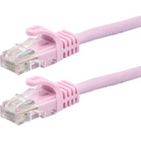 Monoprice 11369 FLEXboot Series Cat5e 24AWG UTP Ethernet Network Patch Cable, 75ft Pink