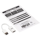 Tripp Lite P136-06N-HDR-W DisplayPort to HDMI Active Adapter (M/F) 4K 60Hz HDR DP 1.2 HDCP 2.2 White 6 in.
