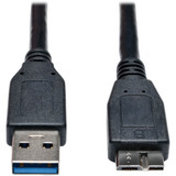 Tripp Lite U326-001-BK USB 3.0 SuperSpeed Device Cable (A to Micro-B M/M) Black 1 ft. (0.31 m)