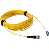 AddOn ADD-ST-LC-12M9SMF 12m LC (Male) to ST (Male) Yellow OS2 Duplex Fiber OFNR (Riser-Rated) Patch Cable