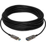 Tripp Lite U330F-15M-G1 USB 3.2 Gen 1 CL3-Rated Fiber Active Optical Cable (AOC) Extension/Repeater A M/F Black 15 m (49 ft.)