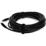 AddOn ADD-50FCAT6-BK 50ft RJ-45 (Male) to RJ-45 (Male) Straight Black Cat6 UTP PVC Copper Patch Cable