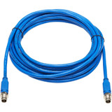 Tripp Lite NM12-601-03M-BL M12 X-Cat6 1G UTP CMR-LP Ethernet Cable (M/M), IP68, PoE, Blue, 3 m (9.8 ft.)