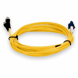 AddOn ADD-ST-LC-10M9SMFP 10m LC (Male) to ST (Male) Yellow OS2 Duplex Plenum-Rated Fiber Patch Cable