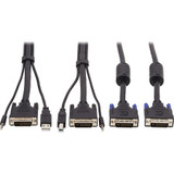 Tripp Lite P784-010-DV Dual DVI KVM Cable Kit DVI USB 3.5 mm Audio (3xM/3xM) + DVI (M/M) 10 ft. (3.05 m)