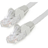 StarTech N6LPATCH1GR 1ft (30cm) CAT6 Ethernet Cable, LSZH (Low Smoke Zero Halogen) 10 GbE Snagless 100W PoE UTP RJ45 Gray Network Patch Cord, ETL