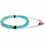 AddOn ADD-SC-LC-0.5M5OM4 0.5m LC (Male) to SC (Male) Aqua OM4 Duplex Fiber OFNR (Riser-Rated) Patch Cable