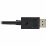 Tripp Lite P580-006-8K6-2 series DisplayPort 2.1 Cable with Latching Connectors (M/M), 8K 60 Hz, 40 Gbps, HDR, HBR3, MST, 4:4:4, HDCP 2.2, Black, 6 ft. (1.8 m)