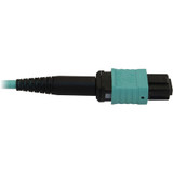 Tripp Lite N842B-05M-12-MF 40/100/400G Multimode 50/125 OM3 Fiber Optic Cable (12F MTP/MPO-PC M/F) LSZH Aqua 5 m (16.4 ft.)