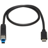 Tripp Lite U422-20N-G2 USB-C to USB-B Cable (M/M) USB 3.2 Gen 2 (10 Gbps) Thunderbolt 3 Compatible 20-in. (50.8 cm)