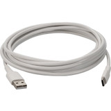 AddOn USBC2USB2MW 6ft (1m) USB-C Male to USB-A 2.0 Male Sync and Charge White Cable