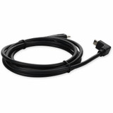 AddOn USBC2USBCRT6FB-AA 6ft (2m) USB-C 3.1 (Male) to USB-C 3.1 (Male) Right Angled Black Cable