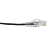 Tripp Lite N201-S02-BK Cat6 Gigabit Snagless Slim UTP Ethernet Cable (RJ45 M/M) PoE Black 2 ft. (0.61 m)