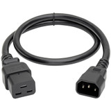 Tripp Lite Power Cord C19 to C14 Heavy-Duty 15A 250V 14 AWG 2 ft. (0.61 m) Black