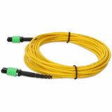 AddOn ADD-MPOMPO-3M9SMS 3m MPO (Female) to MPO (Female) 12-Strand Yellow OS2 Straight Fiber OFNR (Riser-Rated) Patch Cable