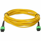 AddOn ADD-MPOMPO-3M9SMS 3m MPO (Female) to MPO (Female) 12-Strand Yellow OS2 Straight Fiber OFNR (Riser-Rated) Patch Cable