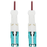 Tripp Lite N822C-05M-MG 400G Duplex Multimode 50/125 OM4 Fiber Optic Cable (CS-PC/CS-PC) Round LSZH Jacket Magenta 5 m