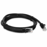 AddOn ADD-1FCAT6A-BK 1ft RJ-45 (Male) to RJ-45 (Male) Straight Black Cat6A UTP PVC Copper Patch Cable