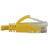 Tripp Lite N261-S6N-YW Cat6a 10G Snagless Molded Slim UTP Ethernet Cable (RJ45 M/M), PoE, Yellow, 6 in. (15 cm)