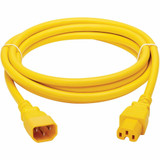 Tripp Lite series Power Cord C14 to C15 - Heavy-Duty, 15A, 250V, 14 AWG, 10 ft. (3.1 m), Yellow