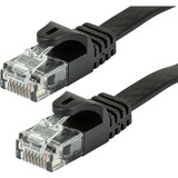 Monoprice 9556 Cat5e 30AWG UTP Flat Ethernet Network Patch Cable, 75ft Black