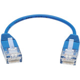 Tripp Lite N200-UR6N-BL Cat6 Gigabit Molded Ultra-Slim UTP Ethernet Cable (RJ45 M/M) Blue 6-in. (15.24 cm)