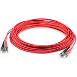 AddOn ADD-ST-ST-20M5OM3-RD 20m ST (Male) to ST (Male) Red OM3 Duplex Plenum-Rated Fiber Patch Cable