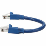 AddOn ADD-0-5FCAT6A-BE 6in RJ-45 (Male) to RJ-45 (Male) Straight Blue Cat6A UTP PVC Copper Patch Cable