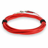 AddOn ADD-ST-LC-2M5OM3-RD 2m LC (Male) to ST (Male) Red OM3 Duplex Plenum-Rated Fiber Patch Cable