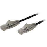 StarTech N6PAT1BKS 1 ft CAT6 Cable - Slim CAT6 Patch Cord - Black- Snagless RJ45 Connectors - Gigabit Ethernet Cable - 28 AWG - LSZH (N6PAT1BKS)