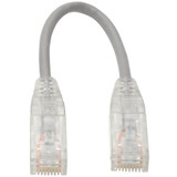 Tripp Lite N201-S6N-GY Cat6 Gigabit Snagless Slim UTP Ethernet Cable (RJ45 M/M) PoE Gray 6-in. (15.24 cm)