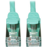 Tripp Lite N262-S10-AQ Cat6a 10G Snagless Shielded Slim STP Ethernet Cable (RJ45 M/M), PoE, Aqua, 10 ft. (3.1 m)