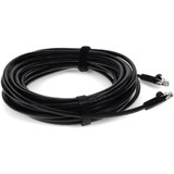 AddOn ADD-25FCAT6-BK 25ft RJ-45 (Male) to RJ-45 (Male) Straight Black Cat6 UTP PVC Copper Patch Cable