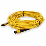 AddOn ADD-MPOMPO-25M9SMS-M 25m MPO (Male) to MPO (Male) 12-Strand Yellow OS2 Straight Fiber OFNR (Riser-Rated) Patch Cable