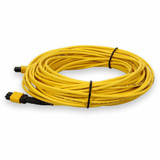 AddOn ADD-MPOMPO-25M9SMS-M 25m MPO (Male) to MPO (Male) 12-Strand Yellow OS2 Straight Fiber OFNR (Riser-Rated) Patch Cable