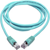 Tripp Lite N262-007-AQ Cat6a 10G Snagless Shielded STP Ethernet Cable (RJ45 M/M) PoE Aqua 7 ft. (2.13 m)