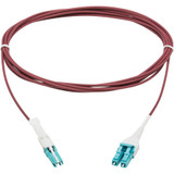 Tripp Lite N822L-03M-MG 400G Duplex Multimode 50/125 OM4 Fiber Optic Cable (CS-PC/LC-PC) Round LSZH Jacket Magenta 3 m