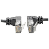 Tripp Lite N201-SR1-BK Right-Angle Cat6 Gigabit Snagless Molded Slim UTP Ethernet Cable (RJ45 M/M) Black 1 ft. (0.31 m)