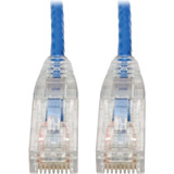Tripp Lite N201-S8N-BL Cat6 Gigabit Snagless Slim UTP Ethernet Cable (RJ45 M/M) PoE Blue 8-in. (20.32 cm)