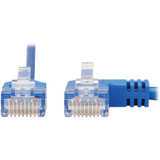 Tripp Lite N204-S15-BL-RA Right-Angle Cat6 Gigabit Molded Slim UTP Ethernet Cable (RJ45 Right-Angle M to RJ45 M) Blue 15 ft. (4.57 m)