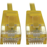 Tripp Lite N261-S15-YW Cat6a 10G Snagless Molded Slim UTP Ethernet Cable (RJ45 M/M), PoE, Yellow, 15 ft. (4.6 m)