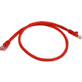 Monoprice 3424 Cat6 24AWG UTP Ethernet Network Patch Cable, 2ft Red