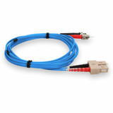 AddOn ADD-ST-SC-2M6MMF-BE 2m SC (Male) to ST (Male) Blue OM1 Duplex PVC Fiber Patch Cable