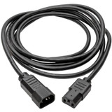 Tripp Lite PDU Power Cord C13 to C14 10A 250V 18 AWG 15 ft. (4.57 m) Black