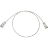 Tripp Lite N261-S15-WH Cat6a 10G Snagless Molded Slim UTP Ethernet Cable (RJ45 M/M), PoE, White, 15 ft. (4.6 m)